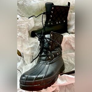 SPERRY Black QuiltedWinterBoots worn 4 times! Goes with quilted bags ❤️❤️❤️❤️❤️